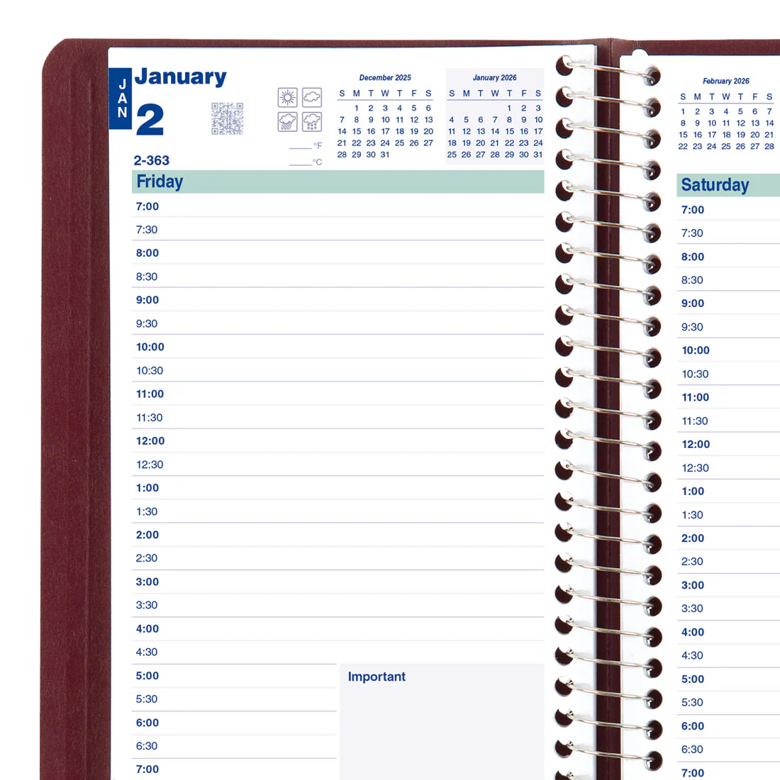 Essential Daily Planner 2026, English (C1504.81T-26, C1504.82T-26, C1504.83T-26) - Image 7