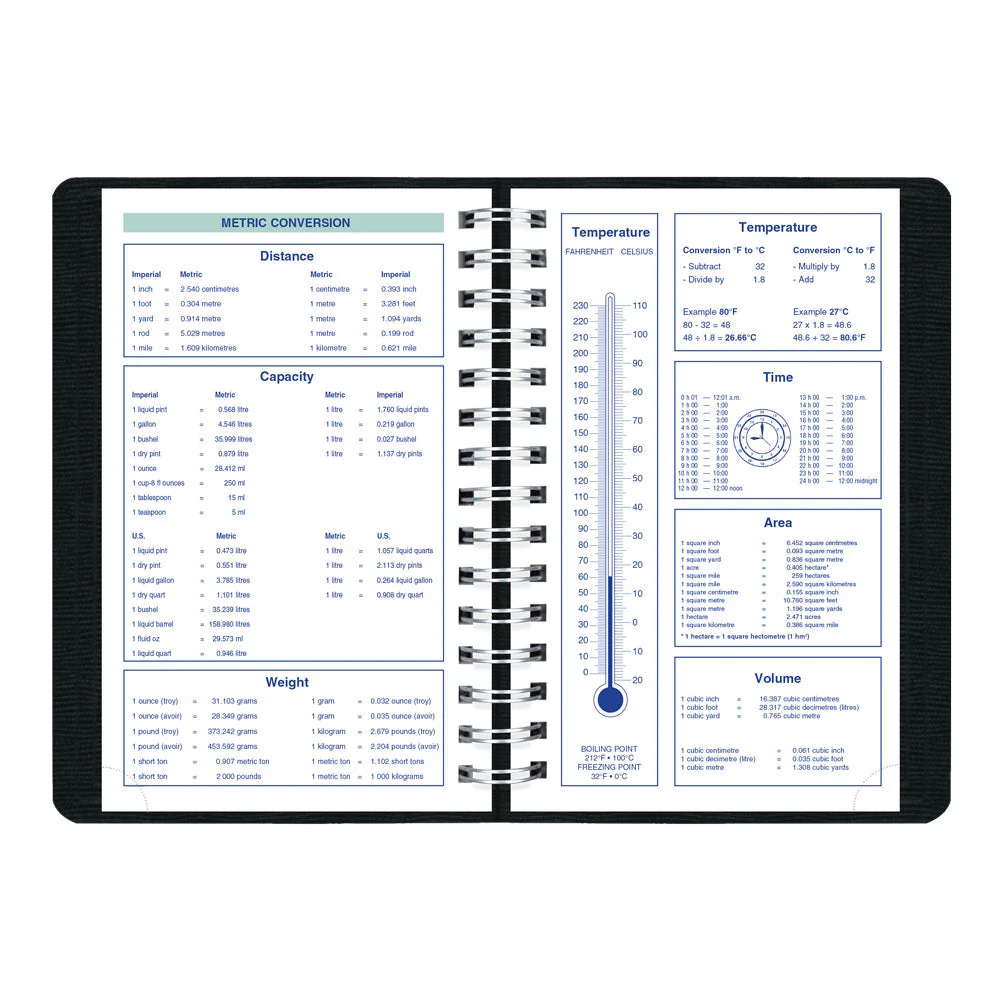Essential Two-Day Appointment Book, 2027, Bilingual, Black (C5104.81BT-27) - Image 5