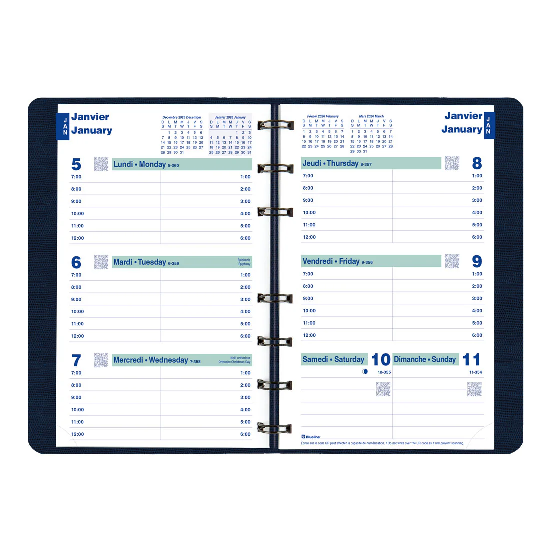Essential Weekly Planner 2026, Bilingual (C5100.81BTX-26, C5100.82BTX-26) - Image 3