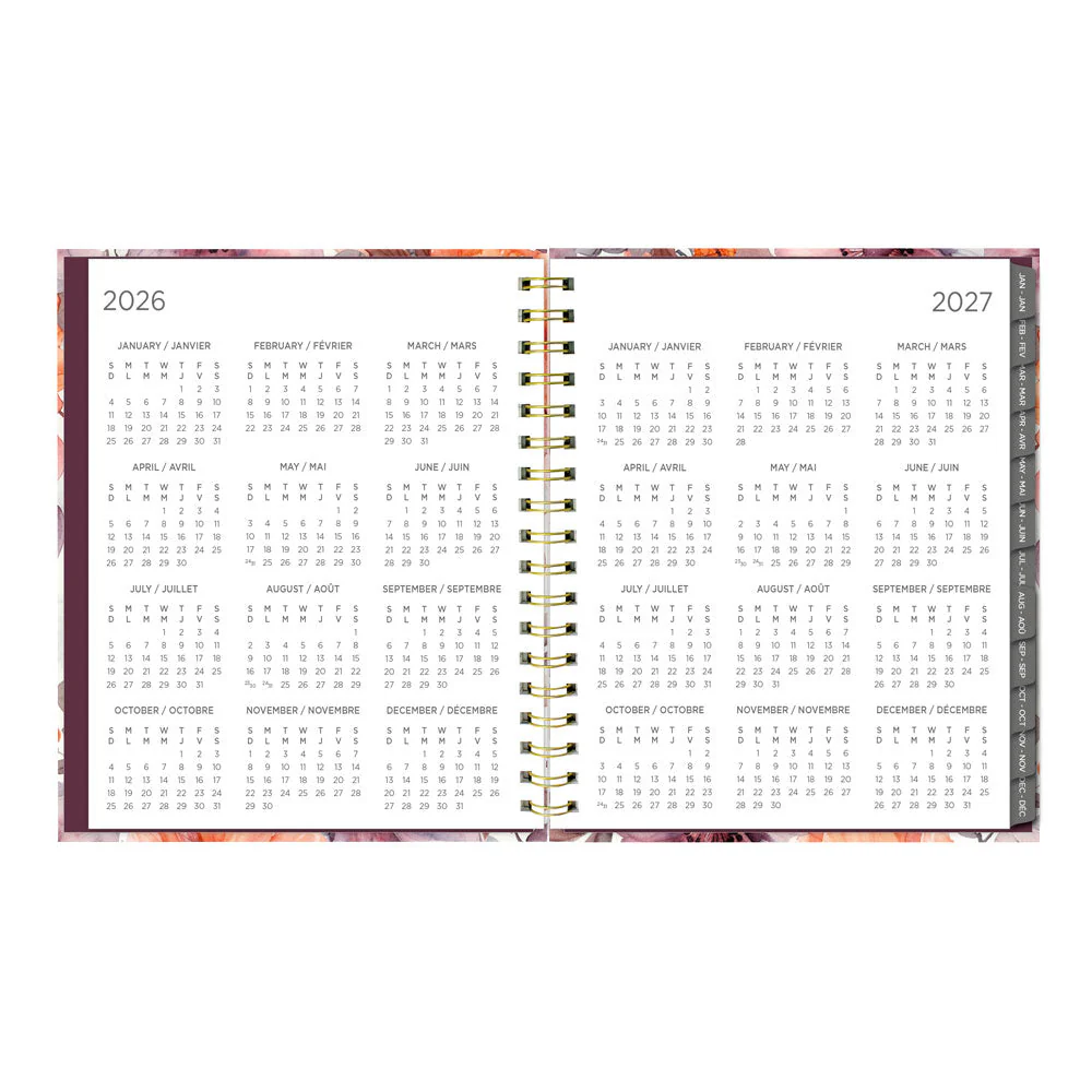 Floral Blush 17-Month Monthly Planner, 2026 - 2027, Bilingual (C489017.01B-27) - Image 5