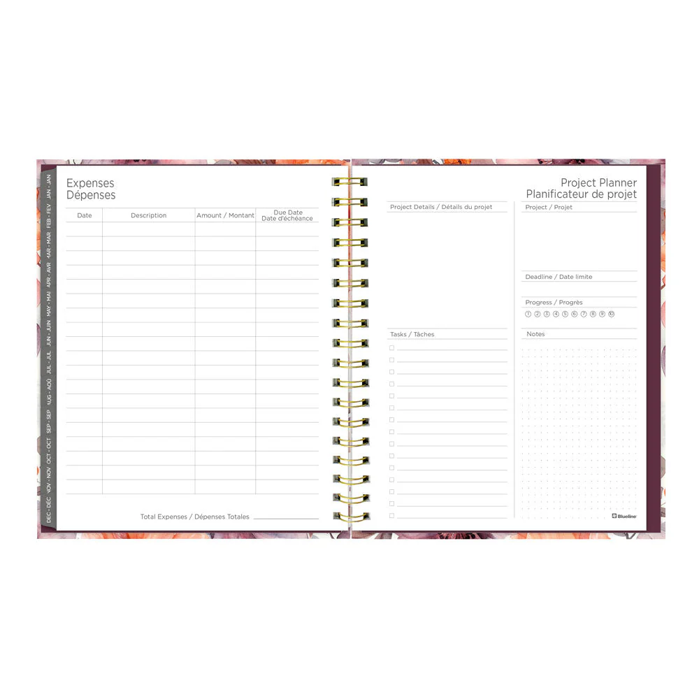 Floral Blush 17-Month Monthly Planner, 2026 - 2027, Bilingual (C489017.01B-27) - Image 6