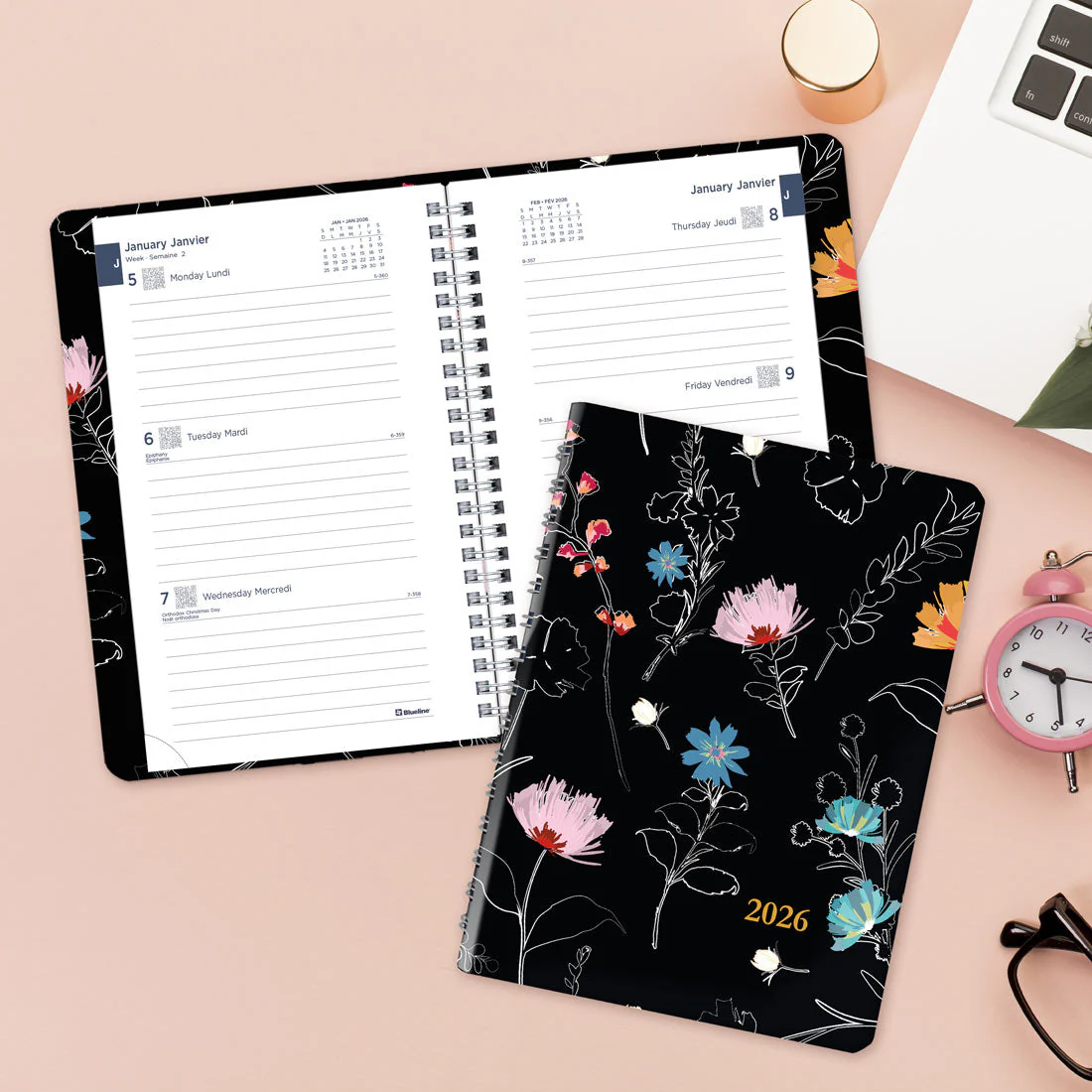 Dramatic Floral Weekly/Monthly Planner 2026, Bilingual (C101BG.01-26) - Image 13