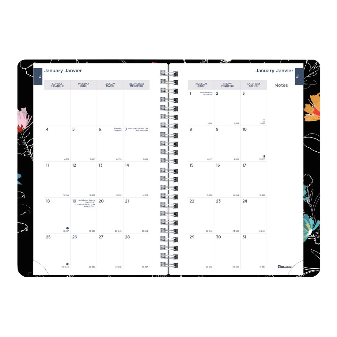 Dramatic Floral Weekly/Monthly Planner 2026, Bilingual (C101BG.01-26) - Image 4