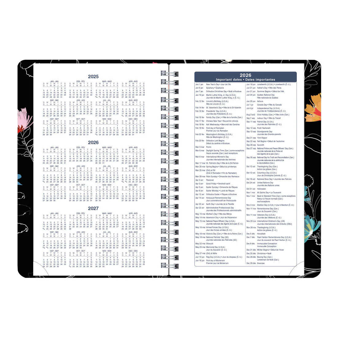 Dramatic Floral Weekly/Monthly Planner 2026, Bilingual (C101BG.01-26) - Image 5
