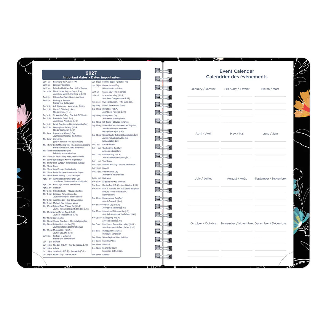 Dramatic Floral Weekly/Monthly Planner 2026, Bilingual (C101BG.01-26) - Image 7
