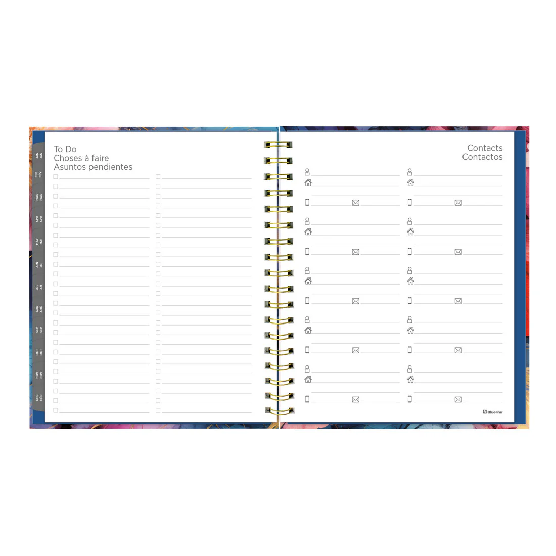 Midnight Floral Weekly/Monthly Planner 2026, Trilingual (C38090B.01-26) - Image 8
