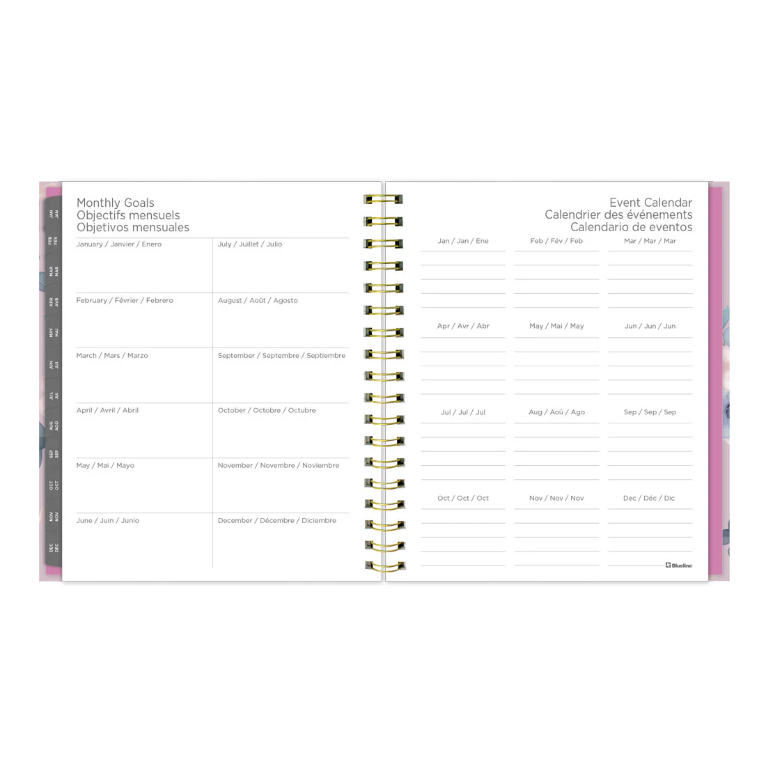 Lavender Floral Weekly/Monthly Planner 2026, Trilingual (C37090B.01-26) - Image 7