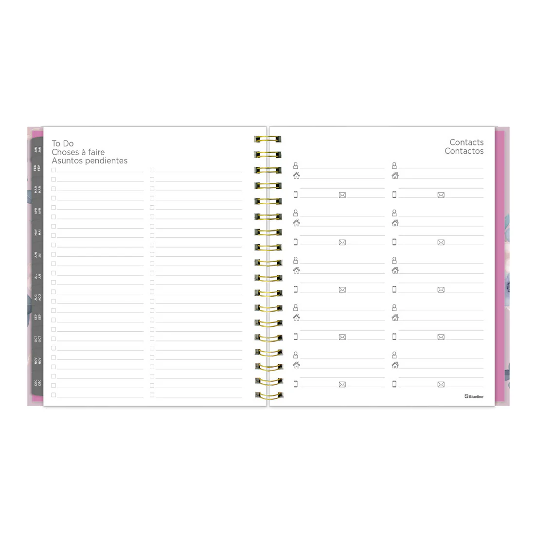 Lavender Floral Weekly/Monthly Planner 2026, Trilingual (C37090B.01-26) - Image 8