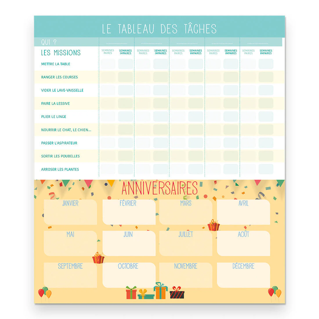 Fridgeplanner™ Maxi Magnet Calendar, 17 Months, 2026-2027, French (C174110FA-27) - Image 7