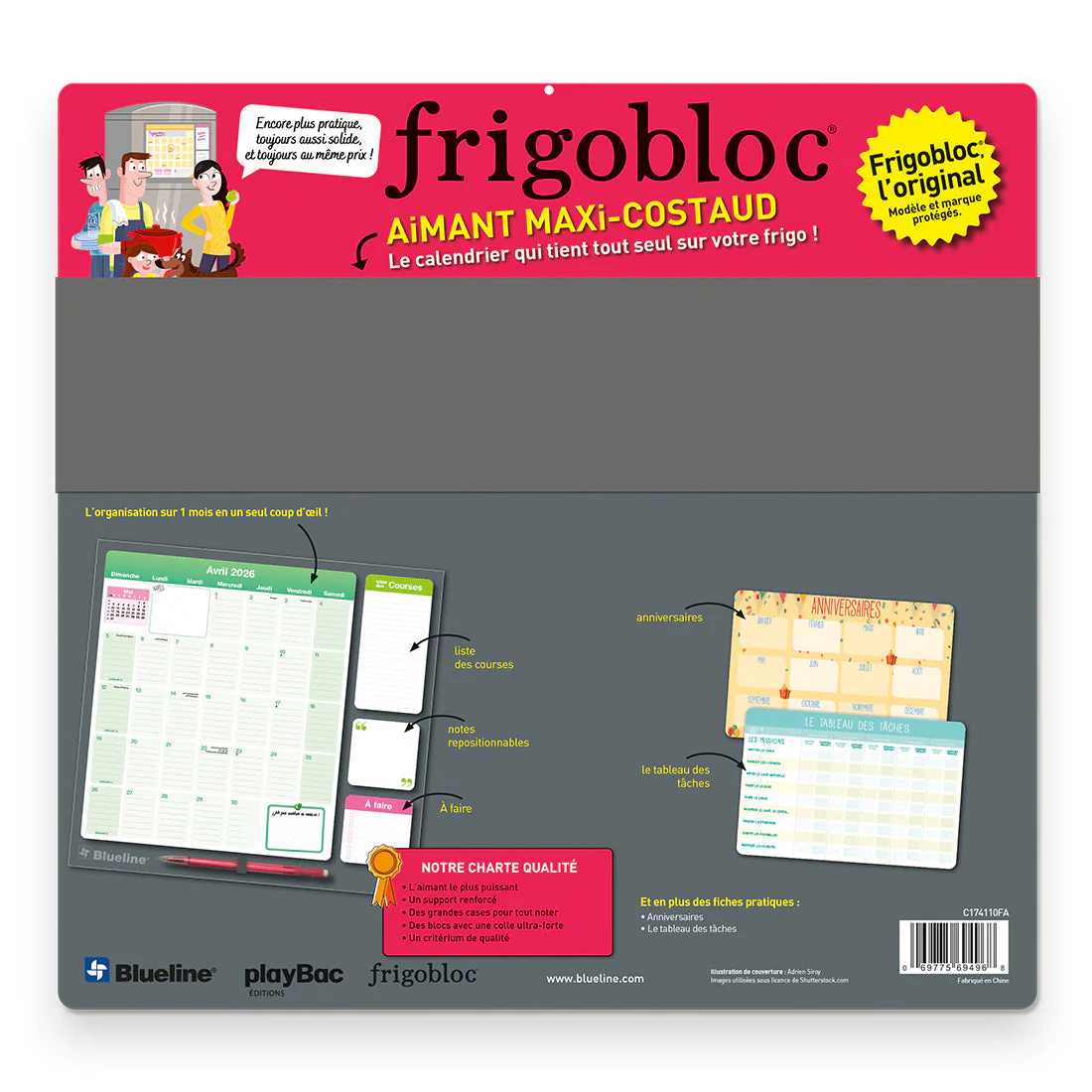Fridgeplanner™ Maxi Magnet Calendar, 17 Months, 2026-2027, French (C174110FA-27) - Image 9