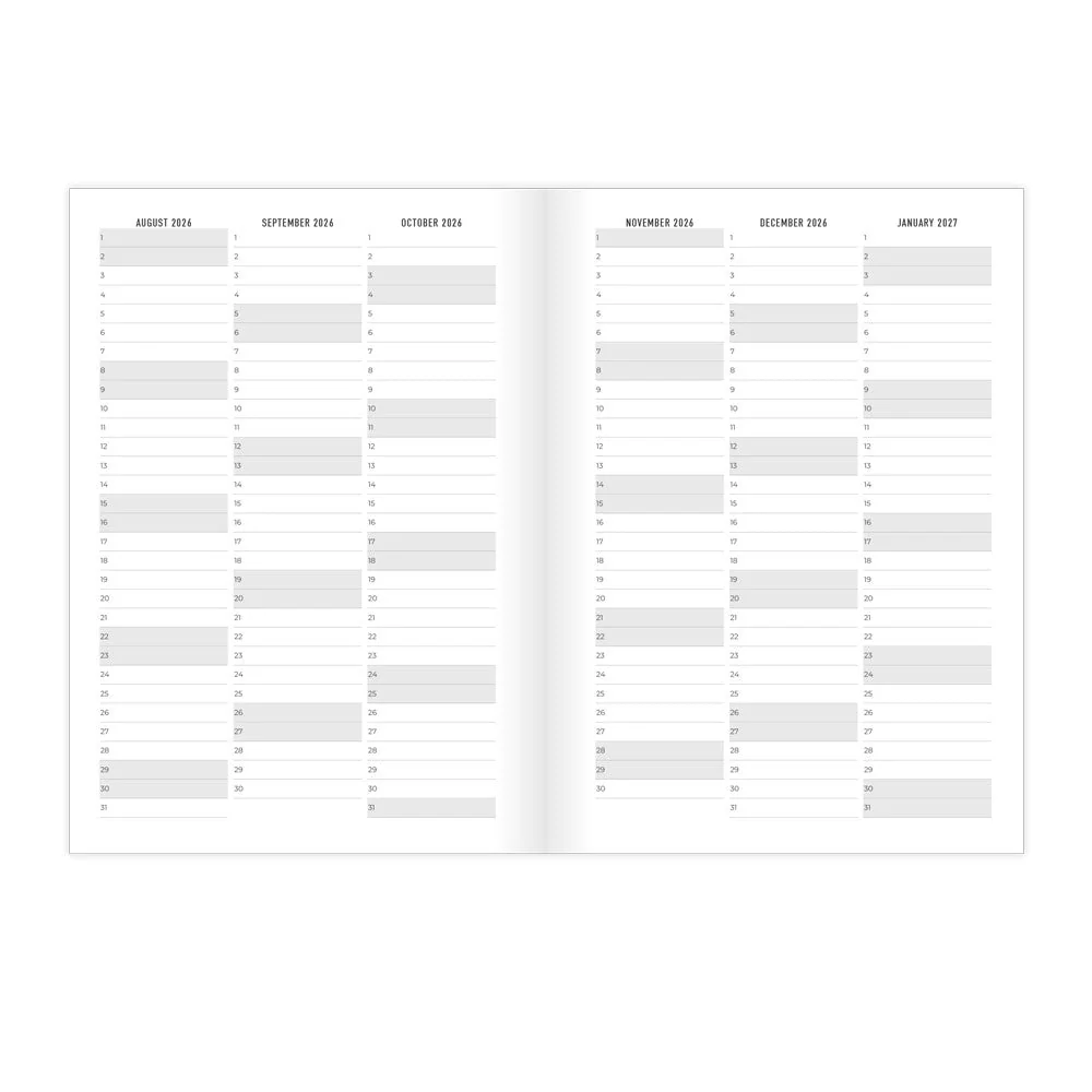 Gingham Academic Weekly Planner, A5, 2026 - 2027, Multilingual (27-031930, 27-031931) - Image 8