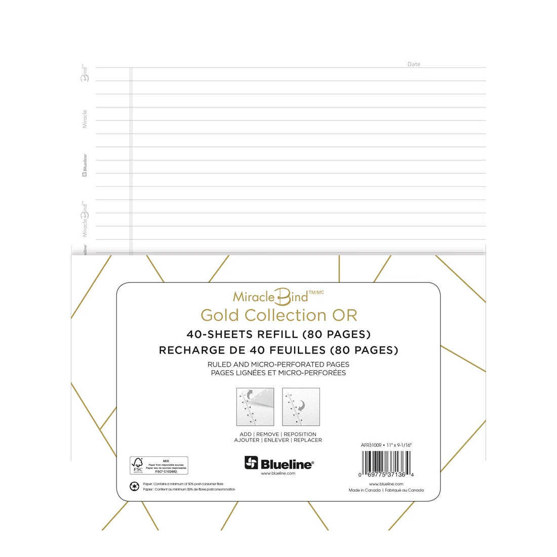 Gold Collection Refills - Ruled AFR3100R