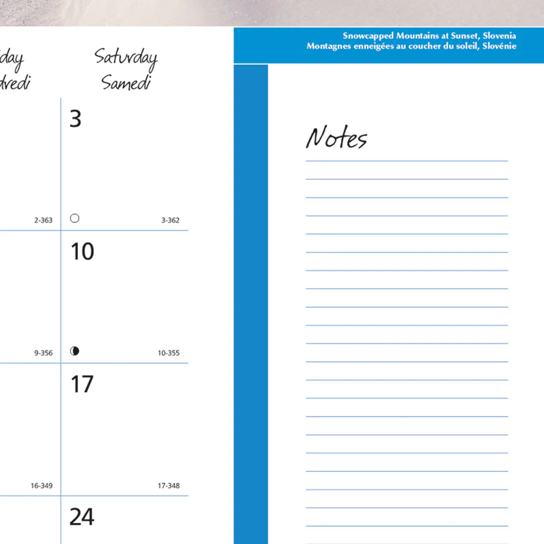 Imagine Collection Monthly Desk Pad 2026, Bilingual, World Panoramas (C193104B-26) - Image 3
