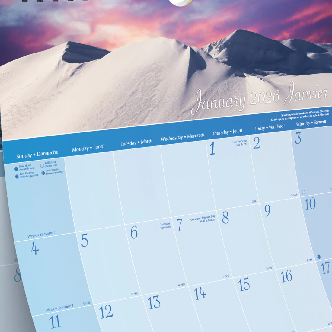 Imagine Collection Wall Calendar 2026, Bilingual, World Panoramas (C173104B-26) - Image 6