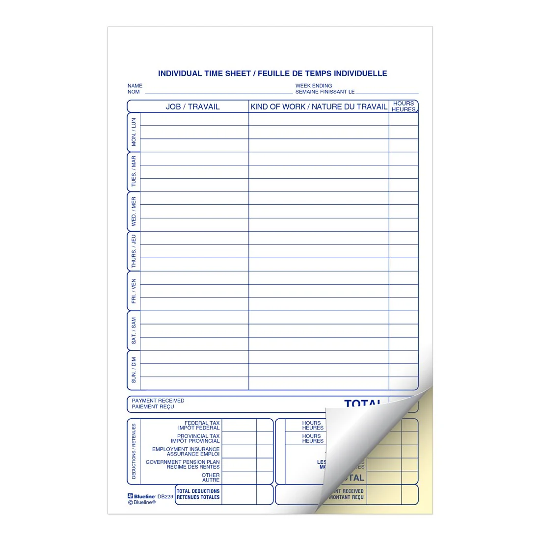 Individual Time Sheets, DB229 - Image 3