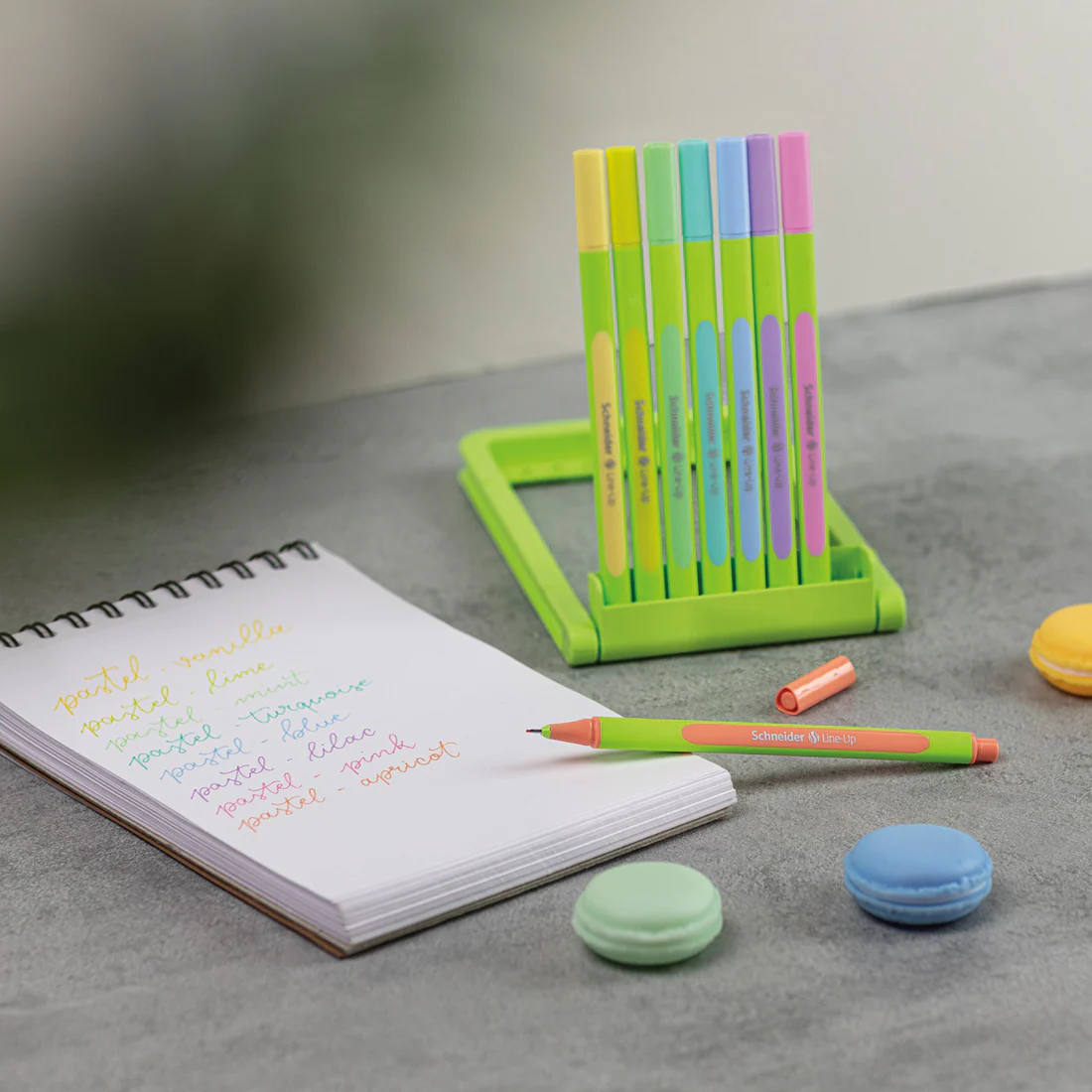 Line-Up Pastel Fineliners 0.4mm with Case stand, 8 pieces - Image 3