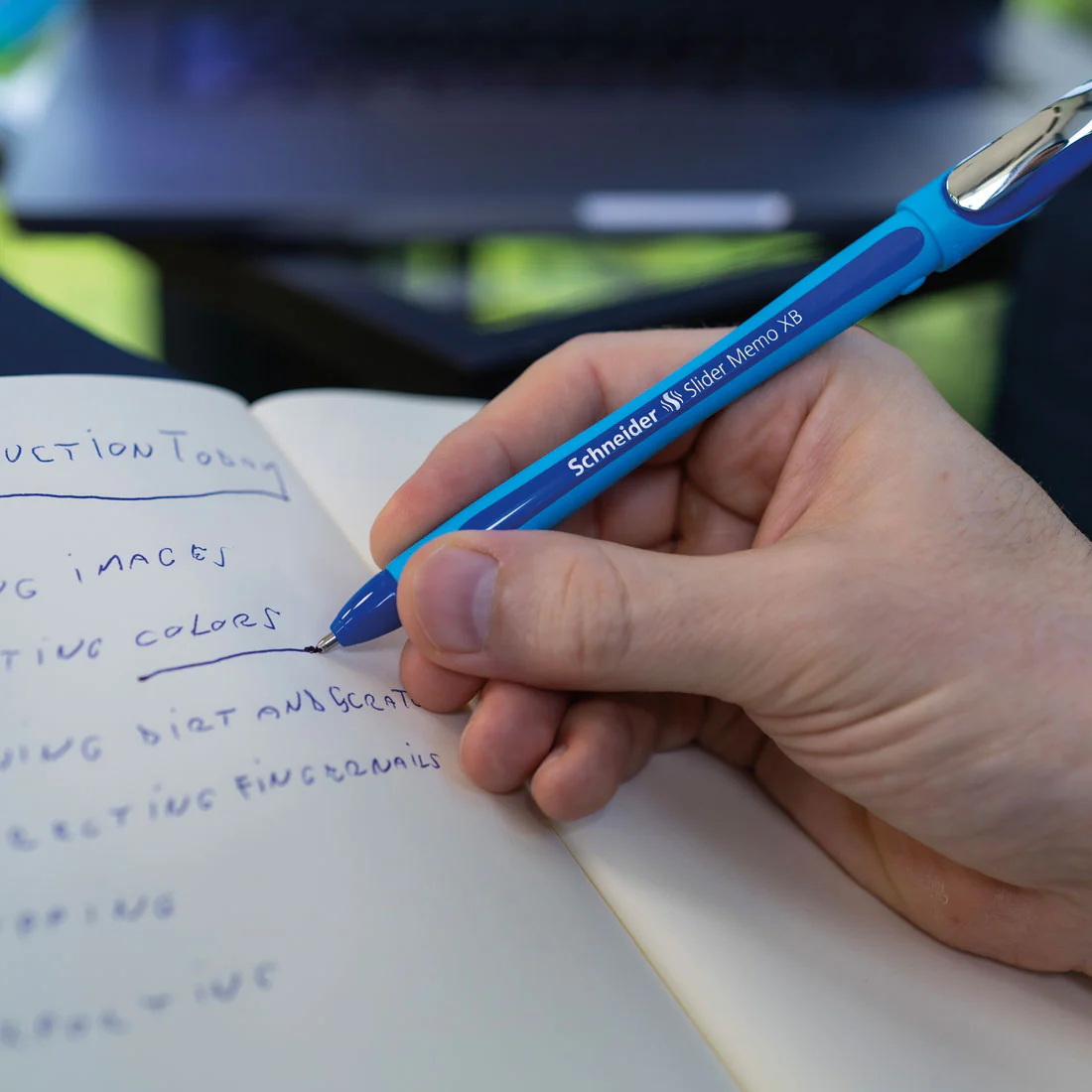 Memo Ballpoint Pens XB, Blue Ink, Promo Set of 4 Units + 1 FREE Rave - Image 5