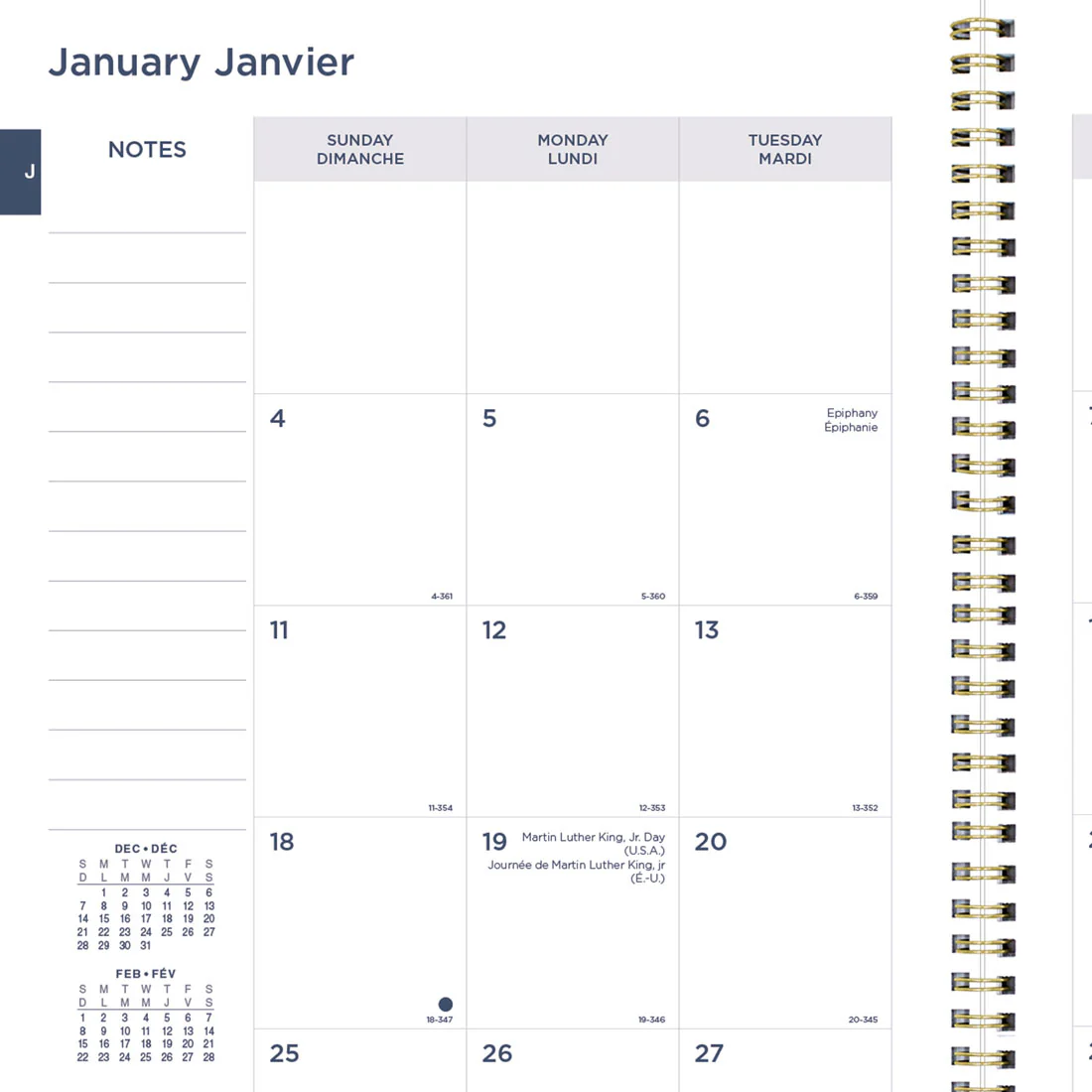 Minimalist Monthly Planner 2026, Bilingual (C701BPT.ASX-26) - Image 11