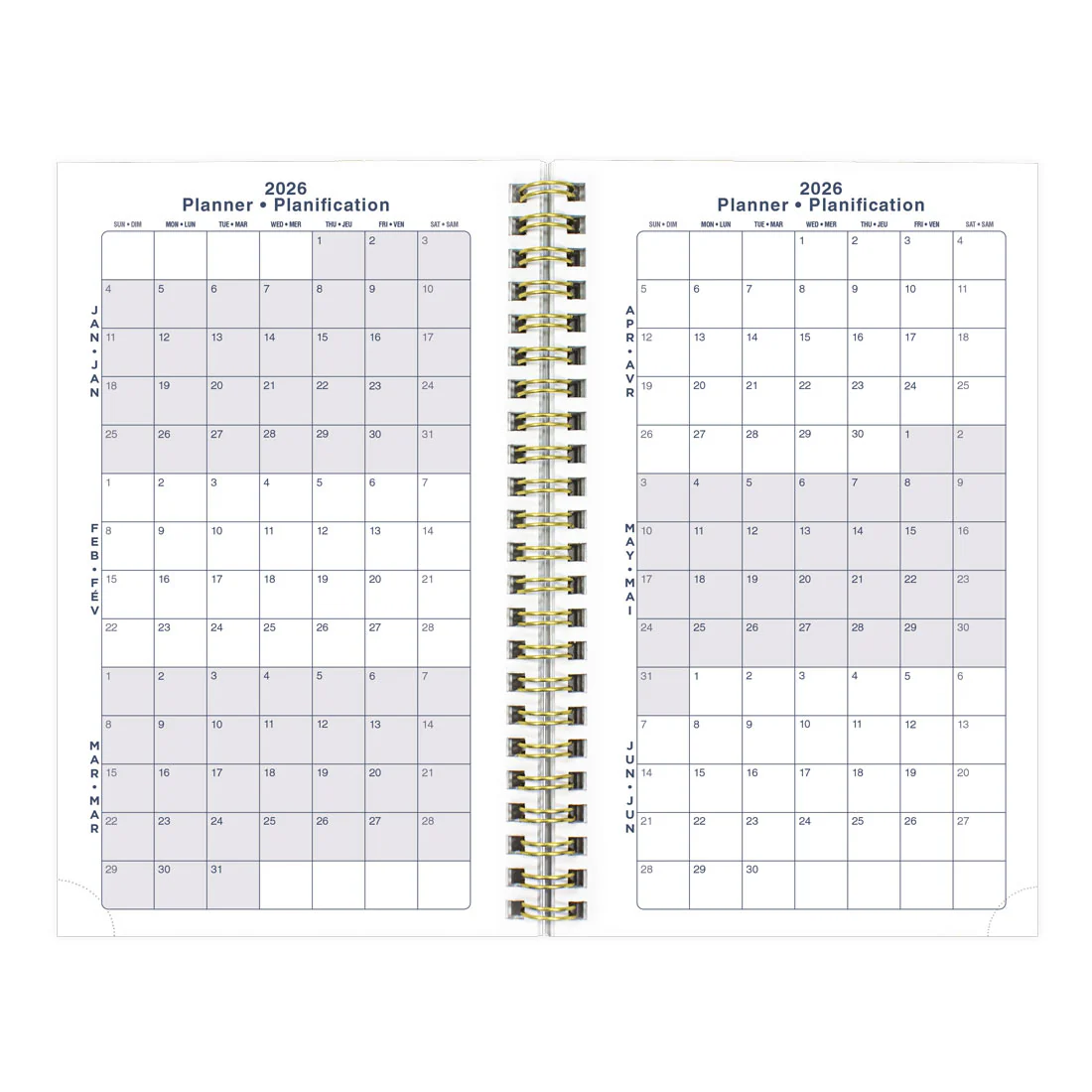 Minimalist Weekly/Monthly Planner 2026, Bilingual (C101BPT.ASX-26)<br>*2026 edition is now sold out - Image 8