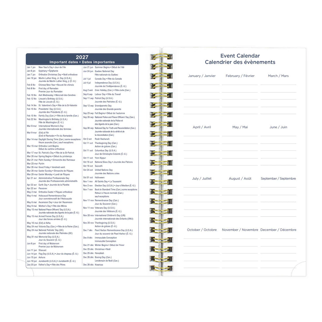 Minimalist Weekly/Monthly Planner 2026, Bilingual (C101BPT.ASX-26)<br>*2026 edition is now sold out - Image 9