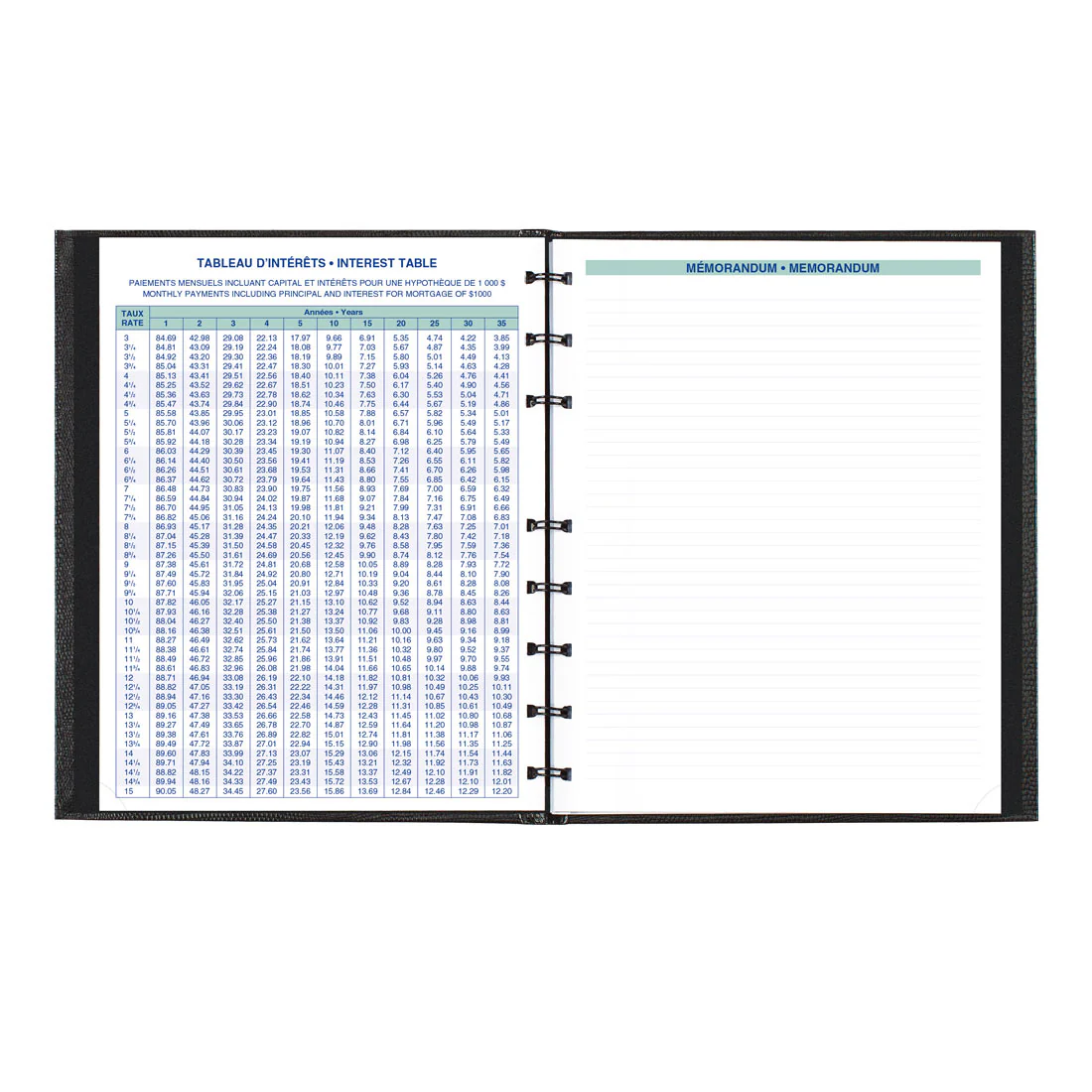 MiracleBind™/CoilPro™ Monthly Planner 2026, Bilingual, Black (CF1200C.81B-26)<br>*2026 edition is now sold out - Image 10