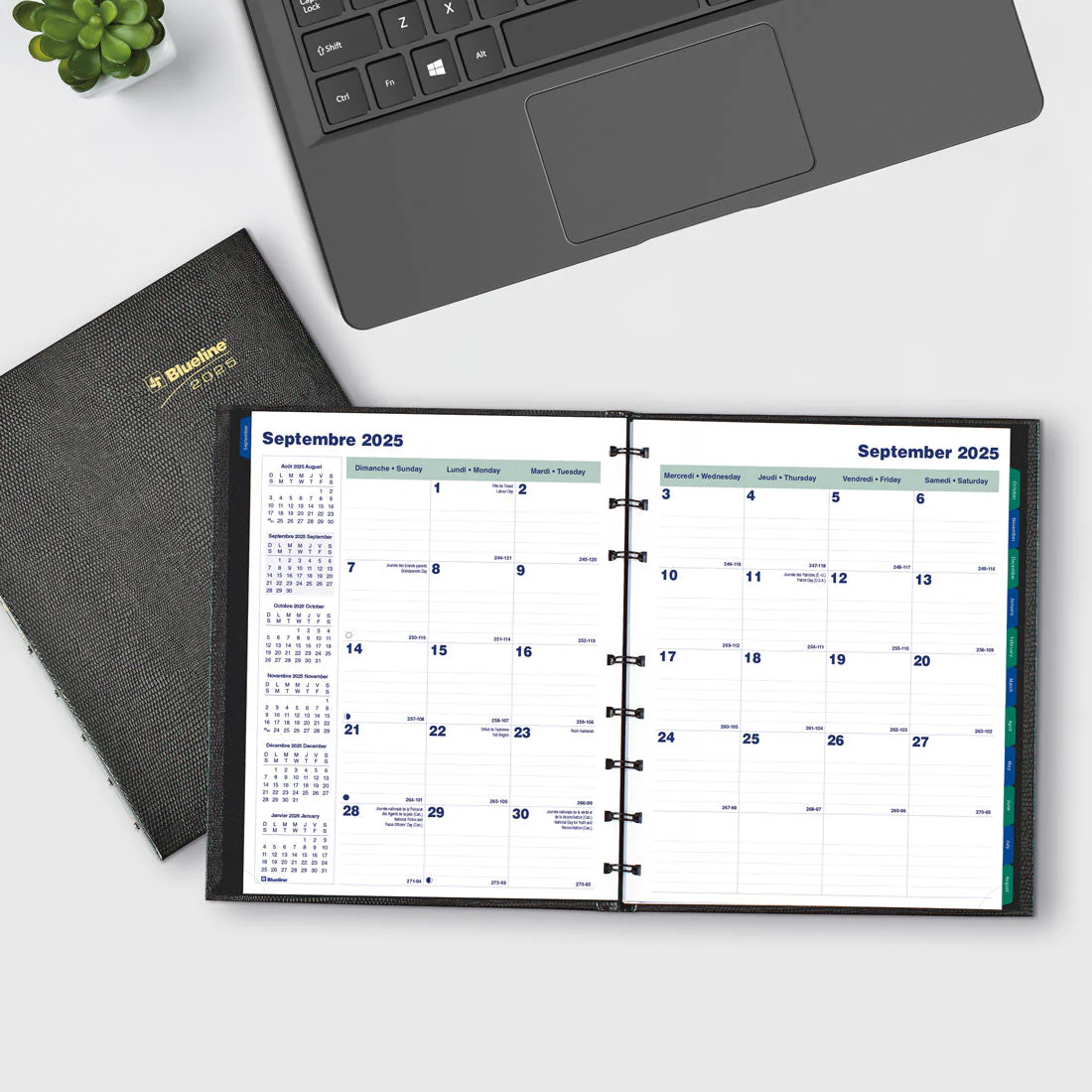 MiracleBind™/CoilPro™ Monthly Planner 2026, Bilingual, Black (CF1200C.81B-26)<br>*2026 edition is now sold out - Image 12