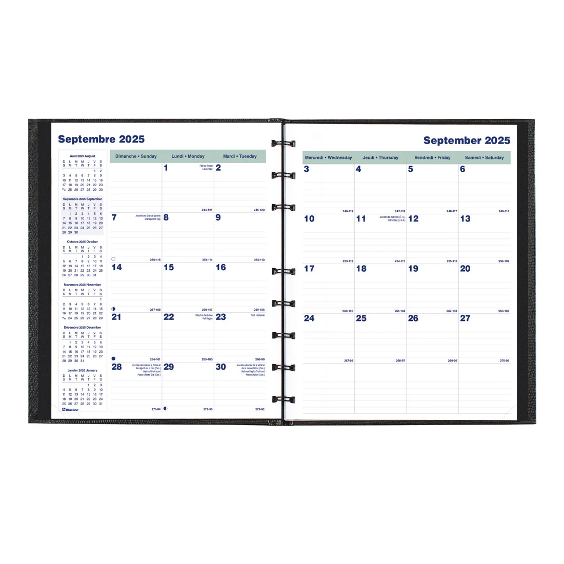 MiracleBind™/CoilPro™ Monthly Planner 2026, Bilingual, Black (CF1200C.81B-26)<br>*2026 edition is now sold out - Image 4