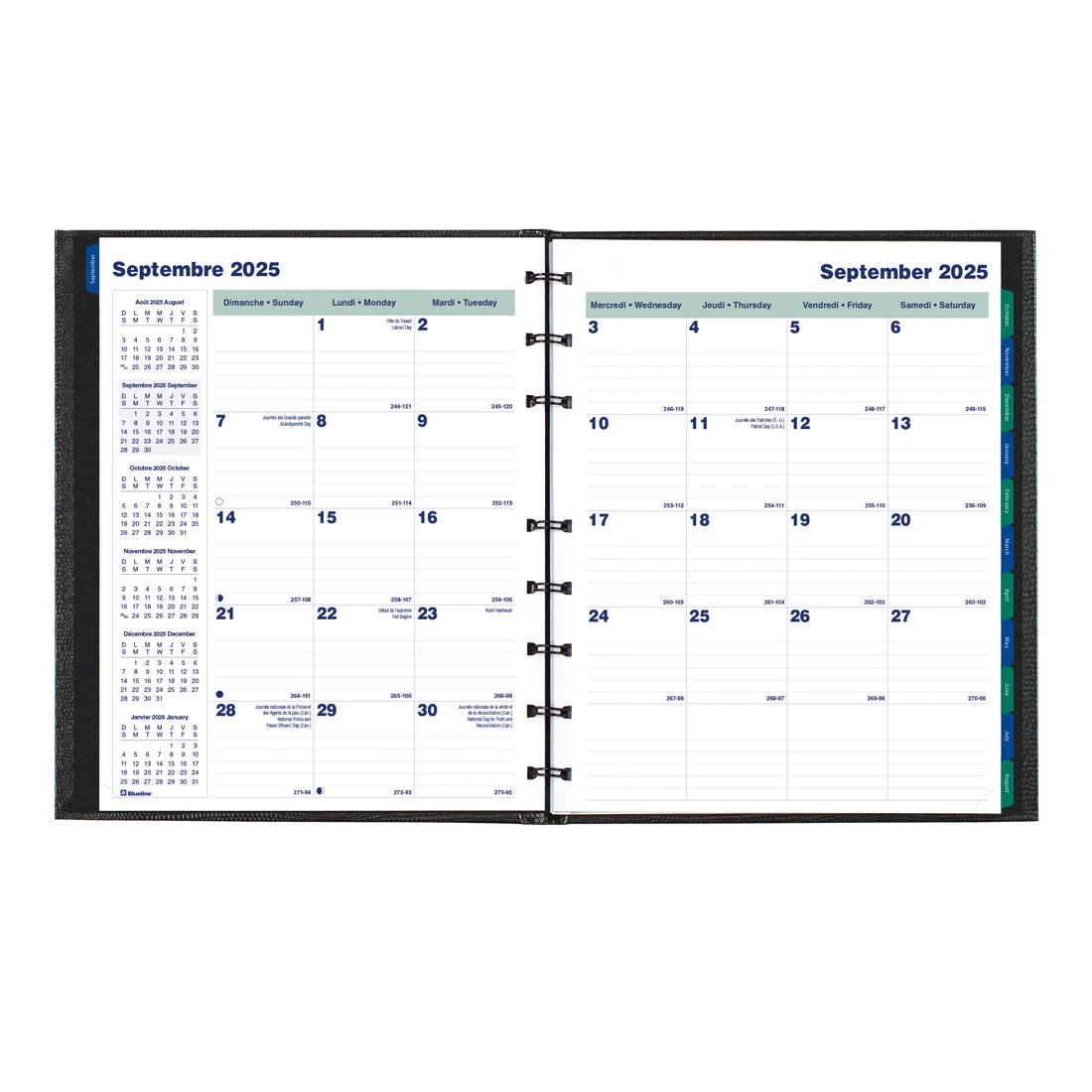 MiracleBind™/CoilPro™ Monthly Planner 2026, Bilingual, Black (CF1200C.81B-26)<br>*2026 edition is now sold out - Image 5