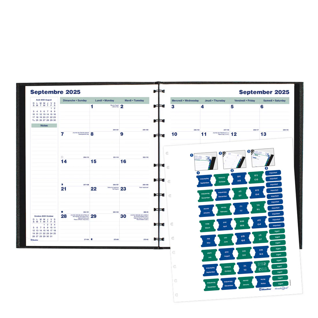 MiracleBind™/CoilPro™ Monthly Planner 2026, Bilingual, Black (CF1512C.81B-26) - Image 4