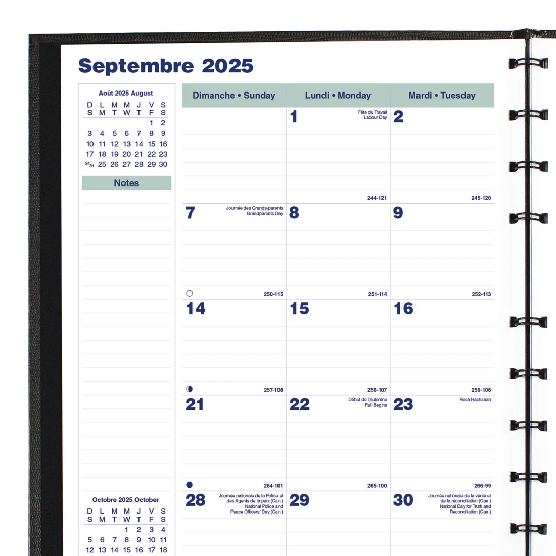 MiracleBind™/CoilPro™ Monthly Planner 2026, Bilingual, Black (CF1512C.81B-26) - Image 9
