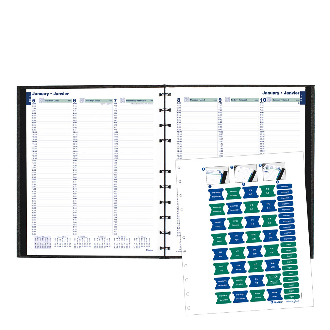 MiracleBind™/CoilPro™ Weekly Planner 2026, Bilingual, Black (CF5950C.81B-26)<br>*2026 Edition now sold out - Image 4