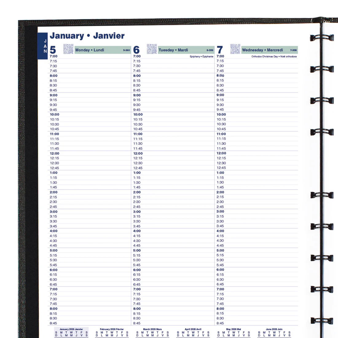 MiracleBind™/CoilPro™ Weekly Planner 2026, Bilingual, Black (CF5950C.81B-26)<br>*2026 Edition now sold out - Image 9