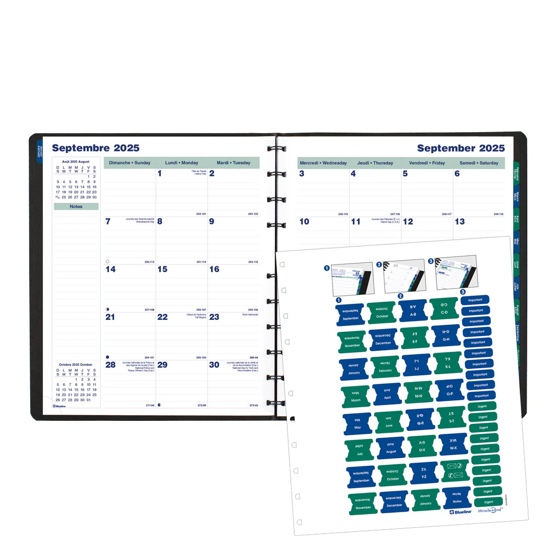 MiracleBind™ Monthly Planner 2026, Bilingual, Black (CF1512.81BT-26)<br>*2026 edition is now sold out - Image 4