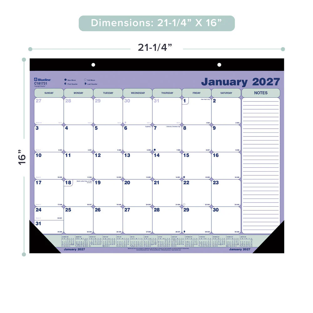 Monthly Desk Pad Calendar, English, 2027 (C181731-27) - Image 2