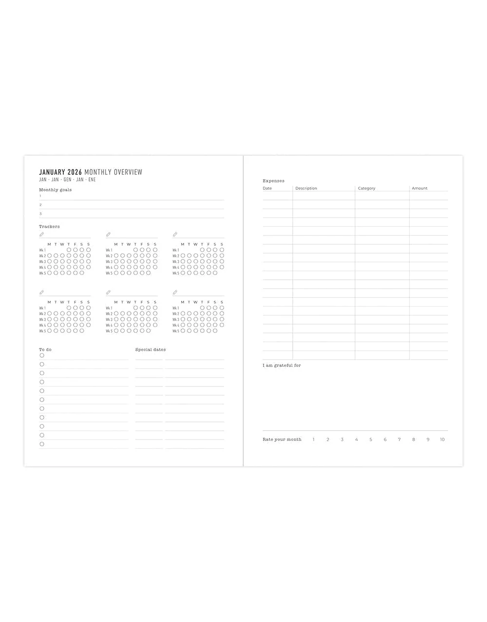 Morocco A5 Week to View Planner 2026 - Multilanguage - Image 12