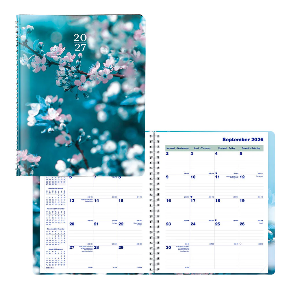 Nature Monthly Planner, 2027 - 16 Months, Bilingual (C1200G.03BT-27,C1200G.04BT-27)
