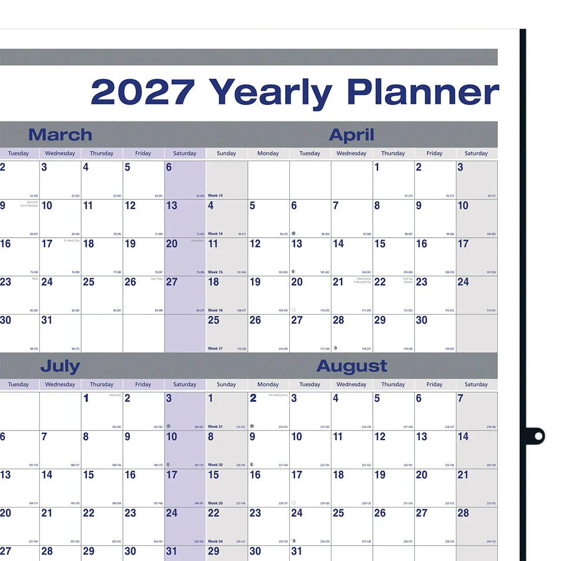 Yearly Wall Planner, English, 2027 (C177868-27) - Image 5