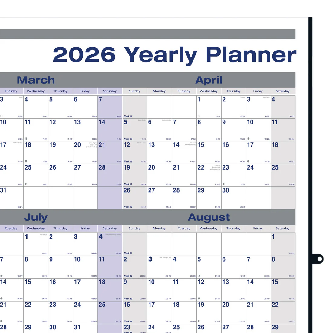 Net Zero Carbon™ Laminated Yearly Wall Calendar 2026, English (C177868-26) - Image 5
