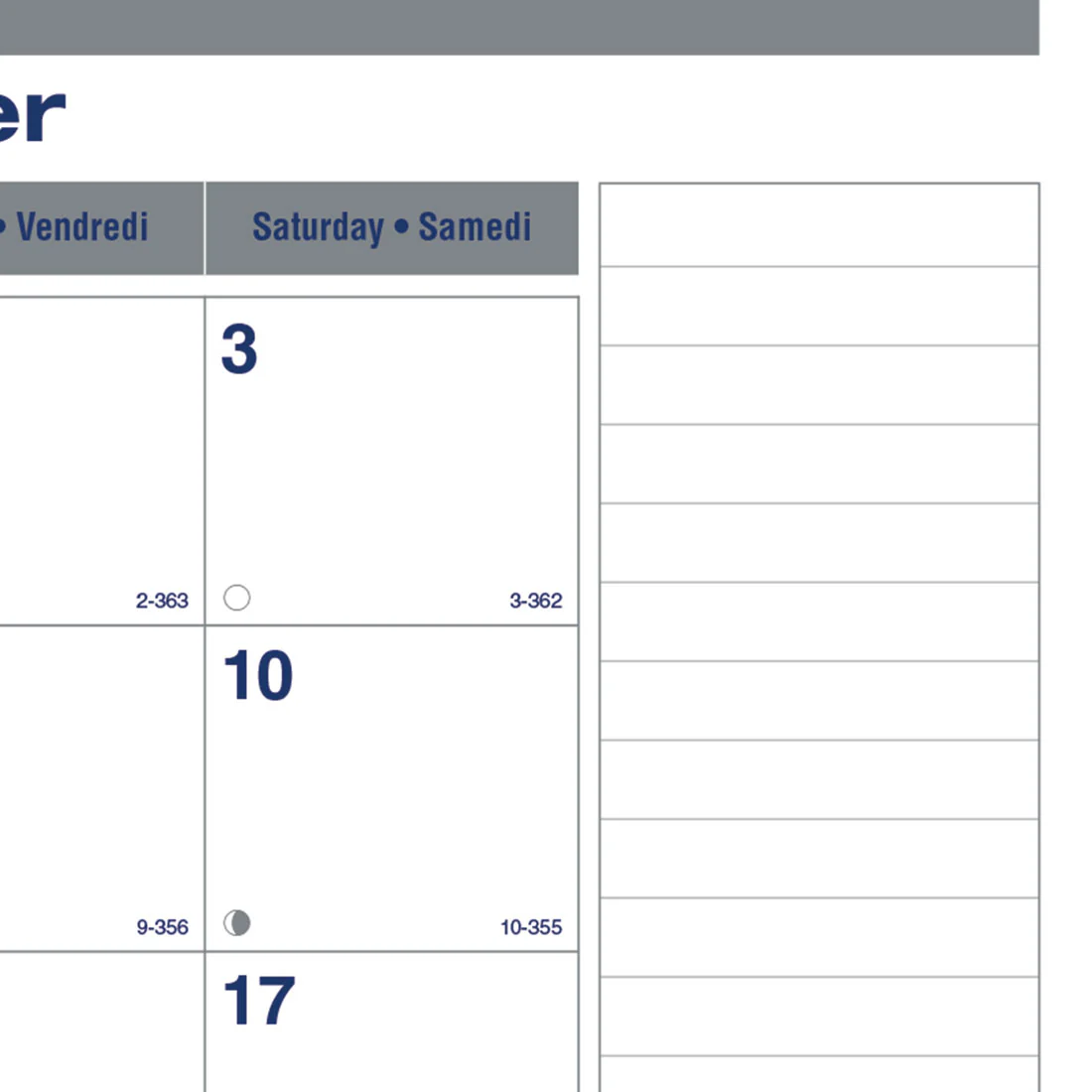 Net Zero Carbon™ Monthly Desk Pad 2026, Bilingual (C177847B-26) - Image 3