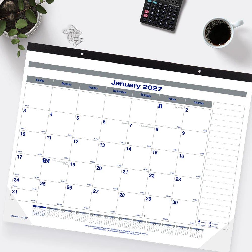 Monthly Desk Pad Calendar, Net Zero Carbon™, English, 2027 (C177847-27) - Image 11
