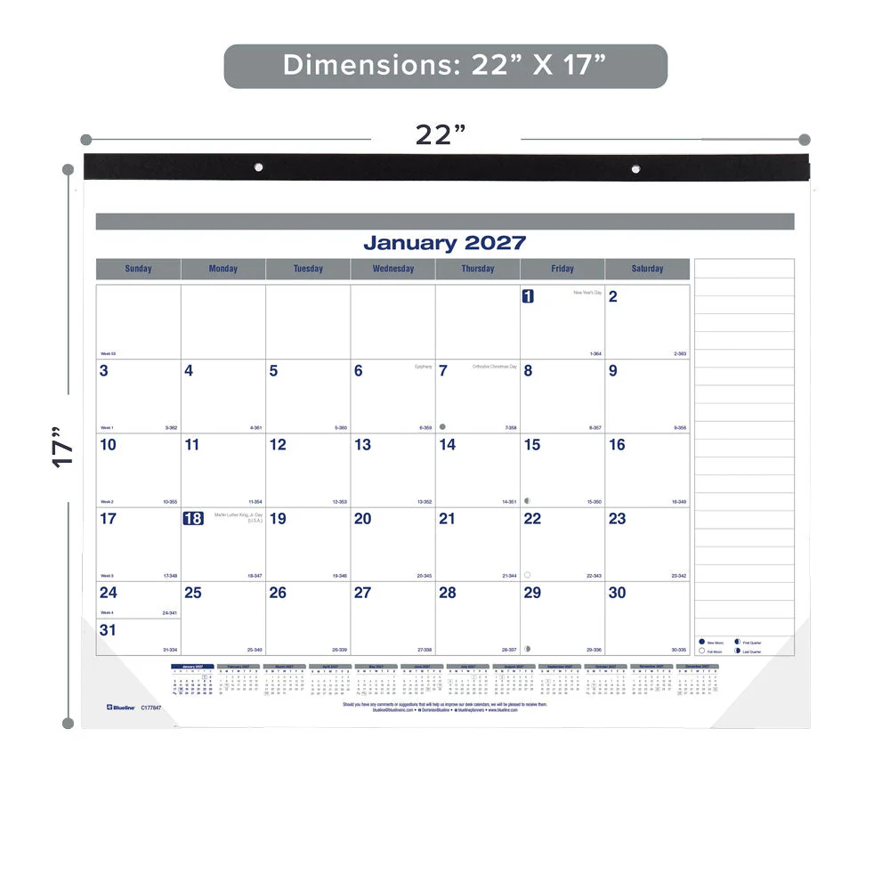 Monthly Desk Pad Calendar, Net Zero Carbon™, English, 2027 (C177847-27) - Image 7