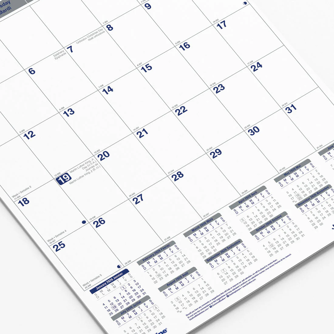 Net Zero Carbon™ Wall Calendar 2026, Bilingual (C171303B-26) - Image 3