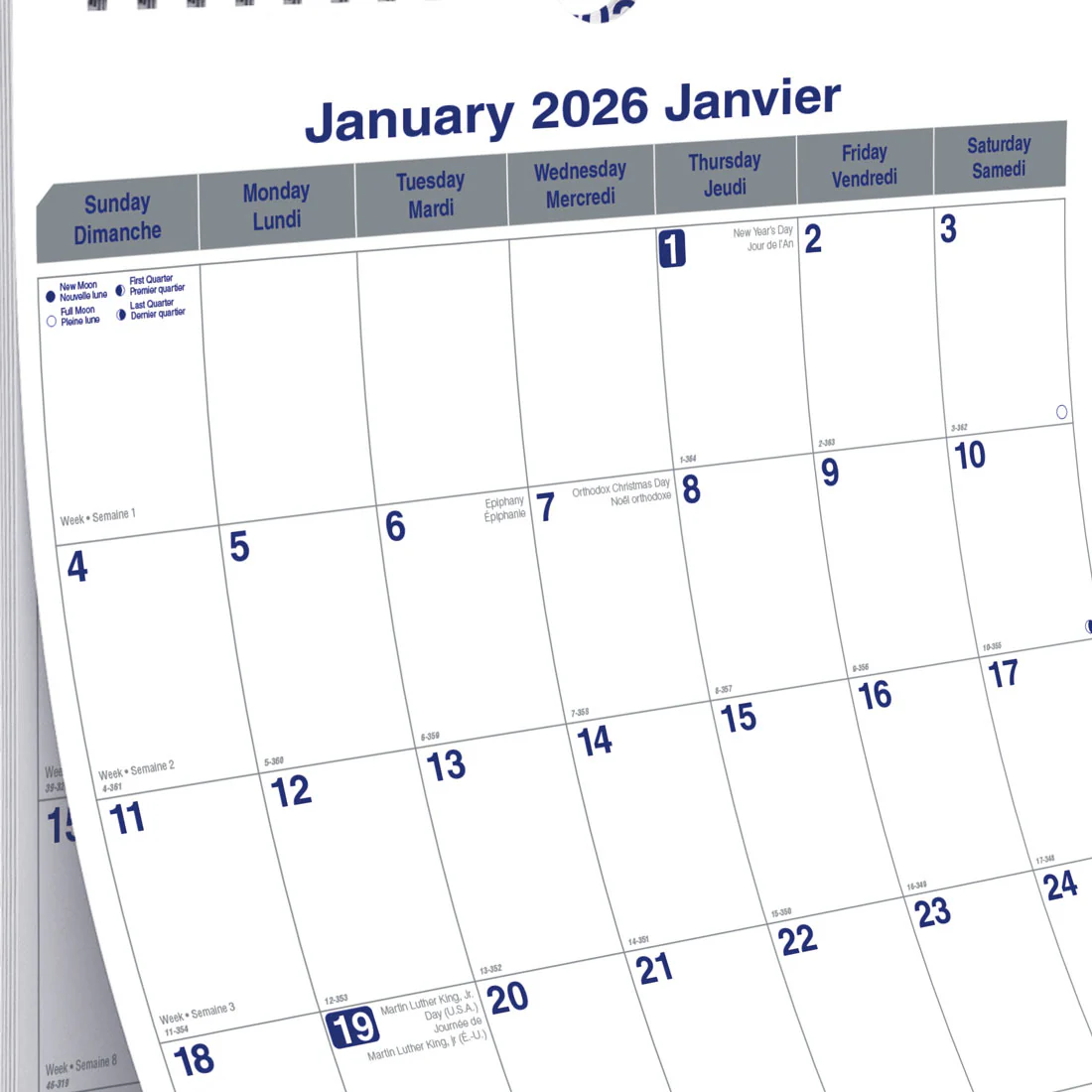 Net Zero Carbon™ Wall Calendar 2026, Bilingual (C171303B-26) - Image 4