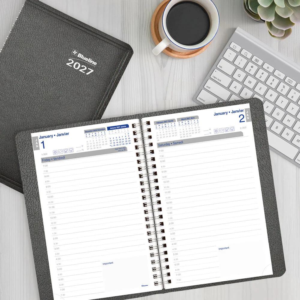 Net Zero Carbon™ Daily/Monthly Appointment Book, 2027, Bilingual, Black (C810.81BT-27) - Image 12