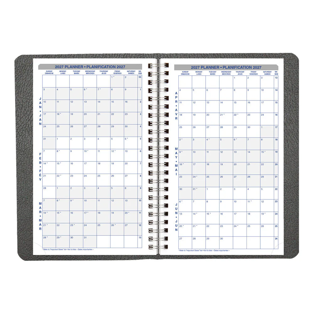 Net Zero Carbon™ Daily/Monthly Appointment Book, 2027, Bilingual, Black (C810.81BT-27) - Image 5