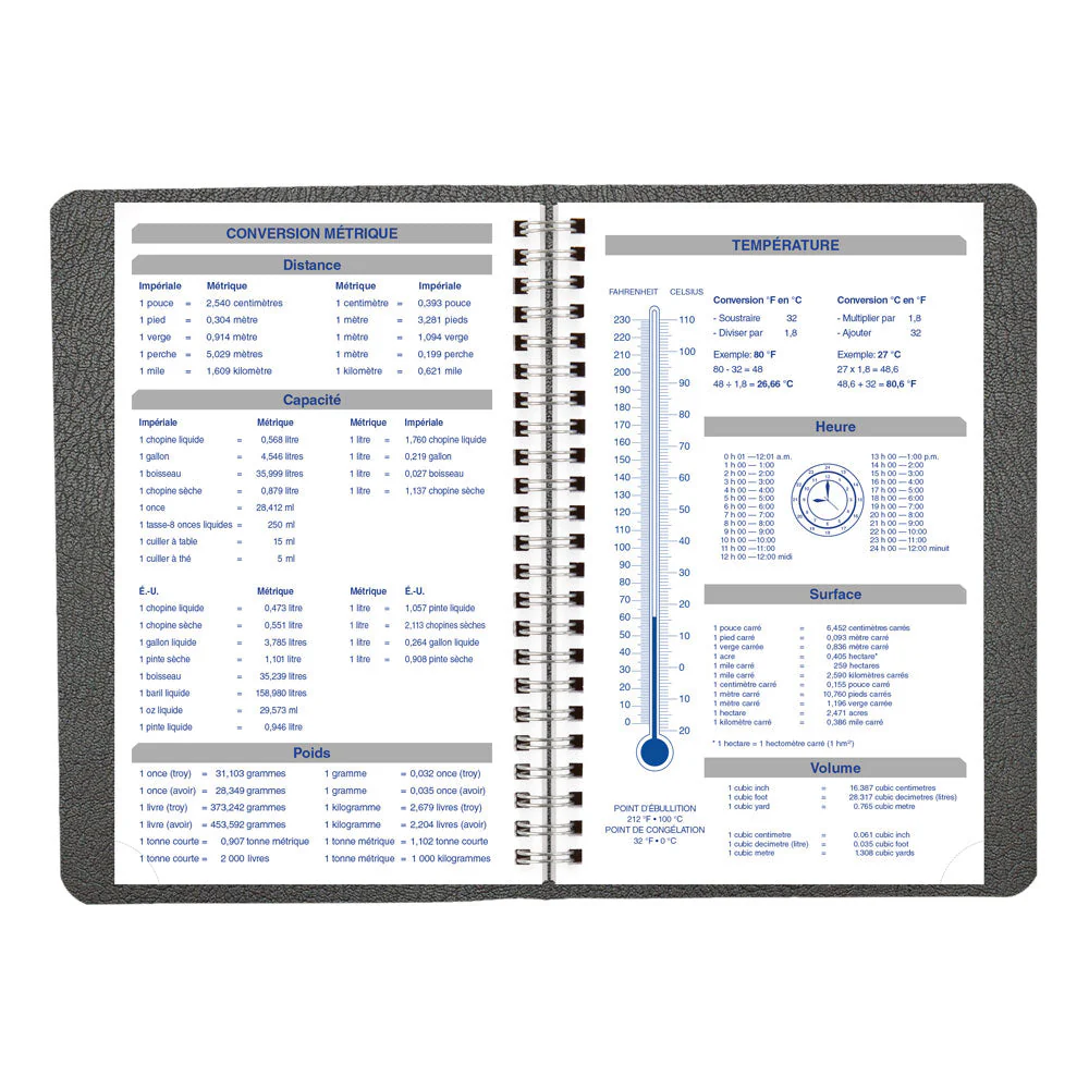 Net Zero Carbon™ Daily/Monthly Appointment Book, 2027, Bilingual, Black (C810.81BT-27) - Image 8