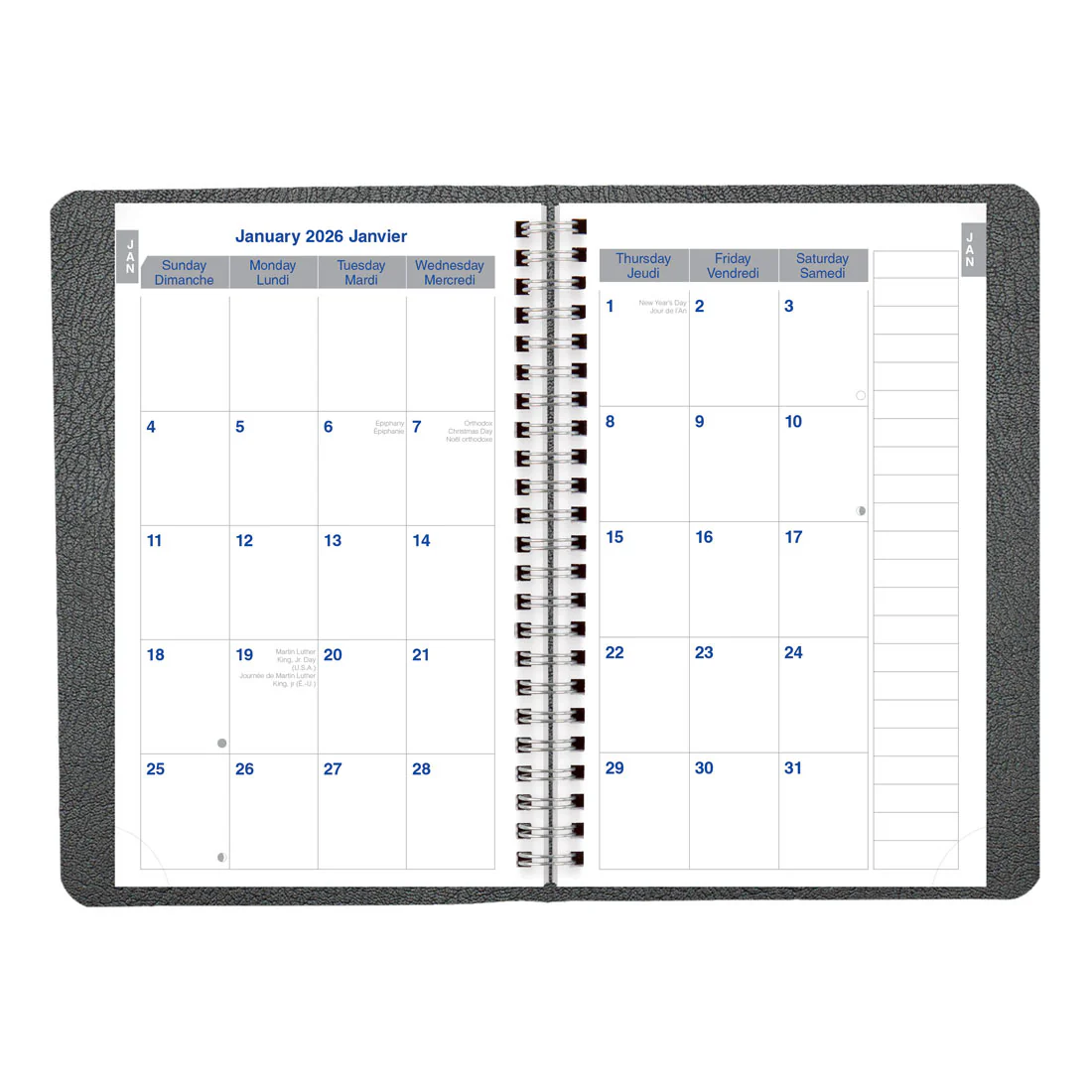 Net Zero Carbon™ Daily Planner 2026, Bilingual, Black (C810.81BT-26) - Image 4