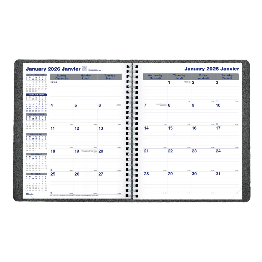 Net Zero Carbon™ Monthly Planner 2026, Bilingual, Black (C830.81BT-26) - Image 3