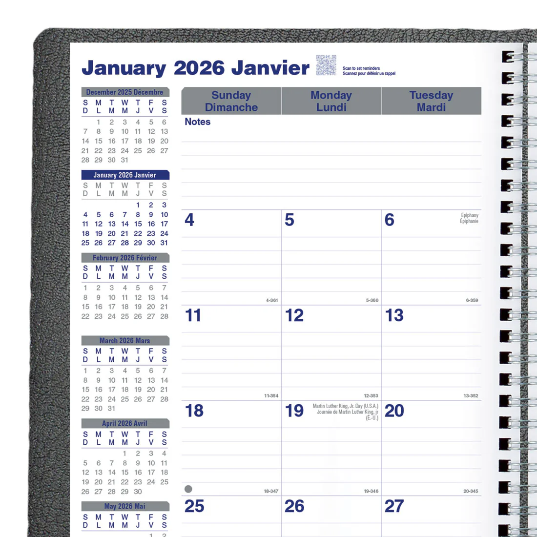 Net Zero Carbon™ Monthly Planner 2026, Bilingual, Black (C830.81BT-26) - Image 7