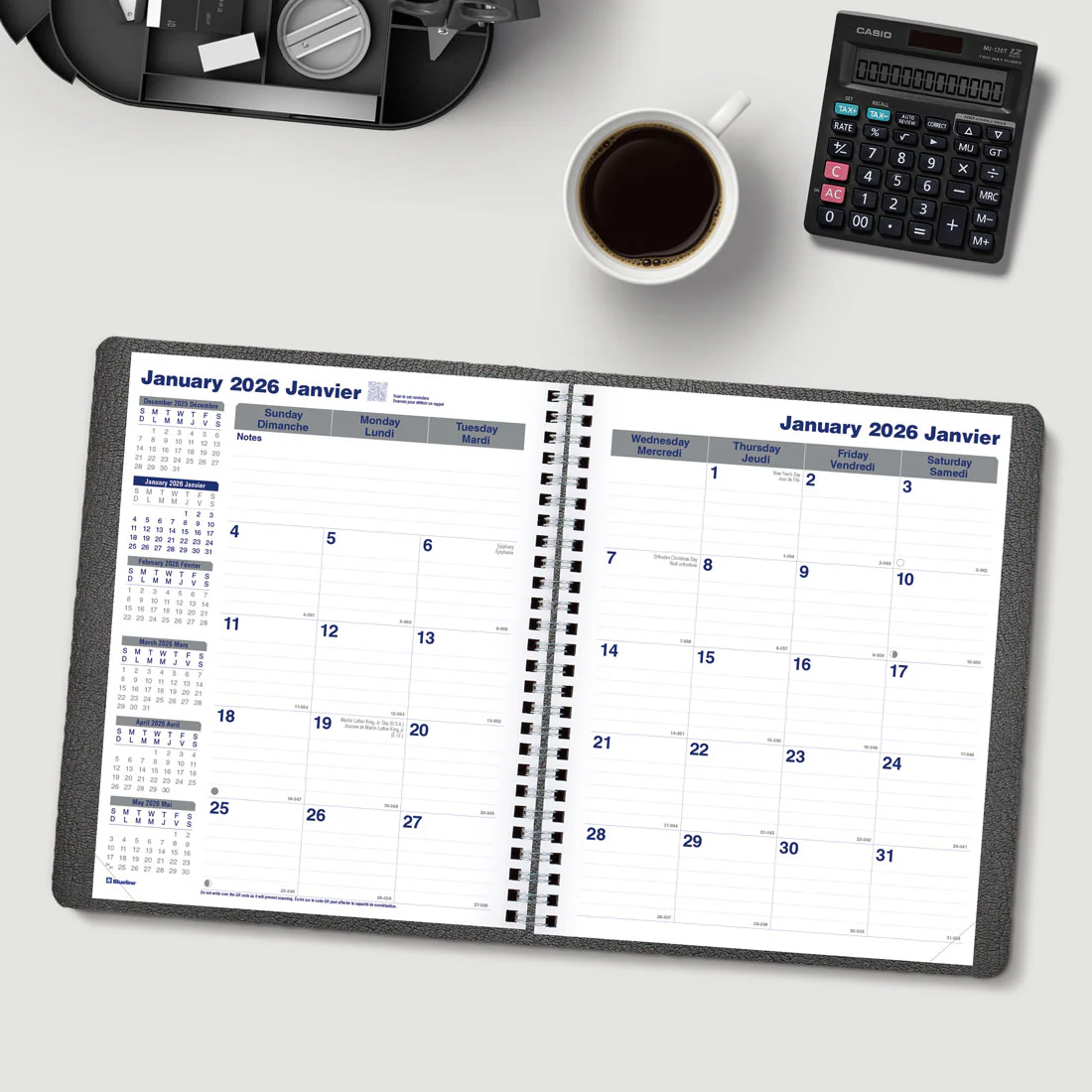 Net Zero Carbon™ Monthly Planner 2026, Bilingual, Black (C830.81BT-26) - Image 8